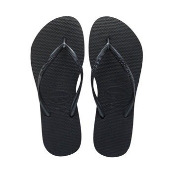 HAVAIANAS SLIM - BLACK - Boardwalk Skate & Surf