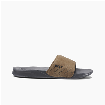 REEF ONE SLIDE - GREY / TAN - Boardwalk Skate & Surf